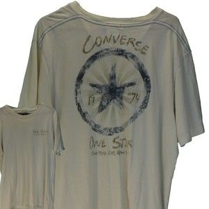Vintage Converse One Star Mens Graphic Tee Size XL T-Shirt *READ